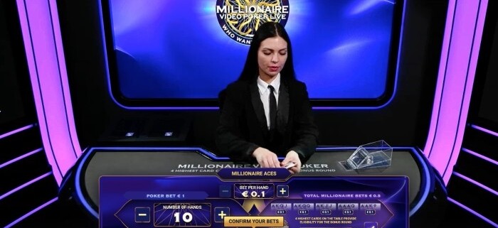 Millionaire Video Poker betting