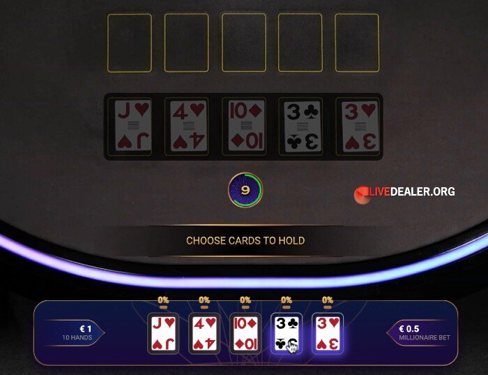 Millionaire Video Poker default hold