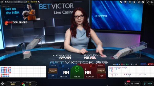 BetVictor live baccarat