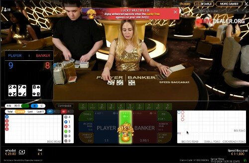 Live baccarat at Europa Casino