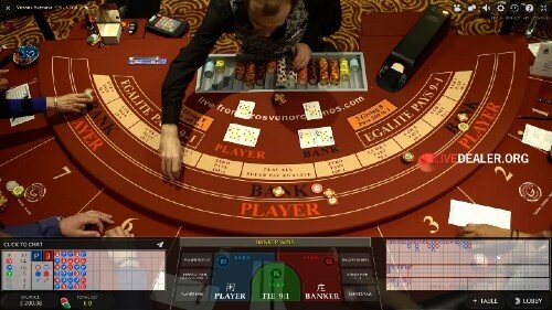 Grosvenor live baccarat from the Victoria Casino