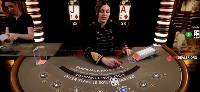 Super Stake Blackjack VIP Golden Cards