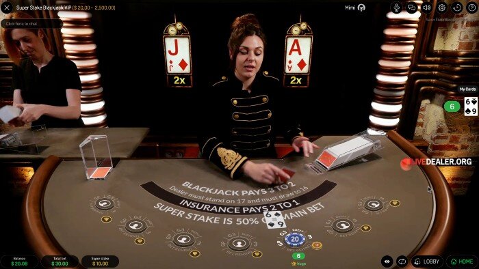 Super Stake Blackjack VIP Golden Cards