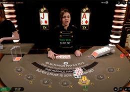 Super Stake Blackjack VIP multiplied win