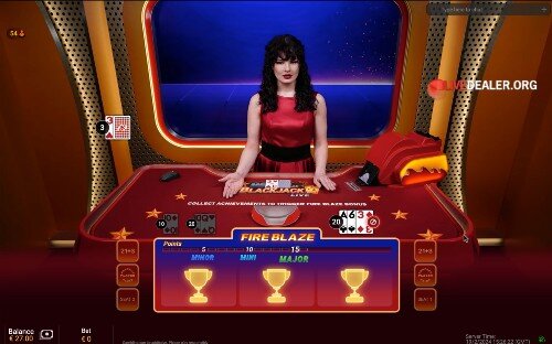 Mega Fire Blaze Blackjack at Casino Tropez