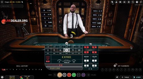 Craps live at Unibet