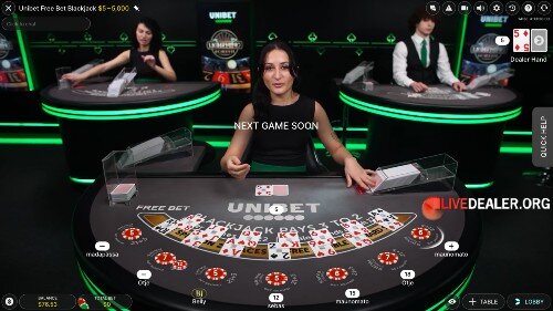 Sala live dealer di Unionsbet