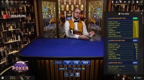 William Hill Video Poker Live