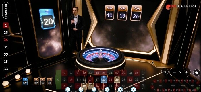 Diamond Rush Roulette bonus lucky numbers