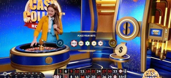 Cash Collect Roulette place bets