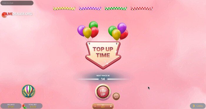 balloon race top up