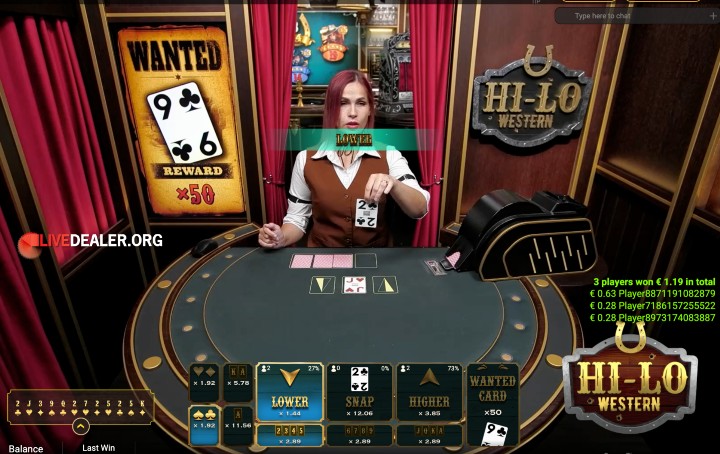play at Dafabet Hi Lo Western