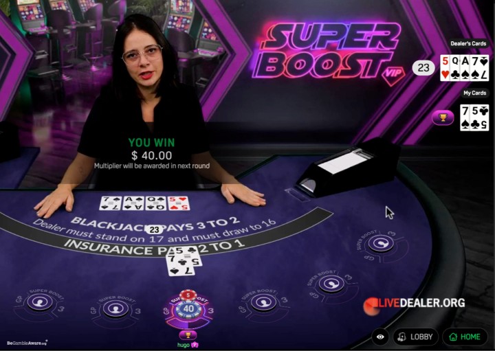 Super Boost Blackjack 2nd win