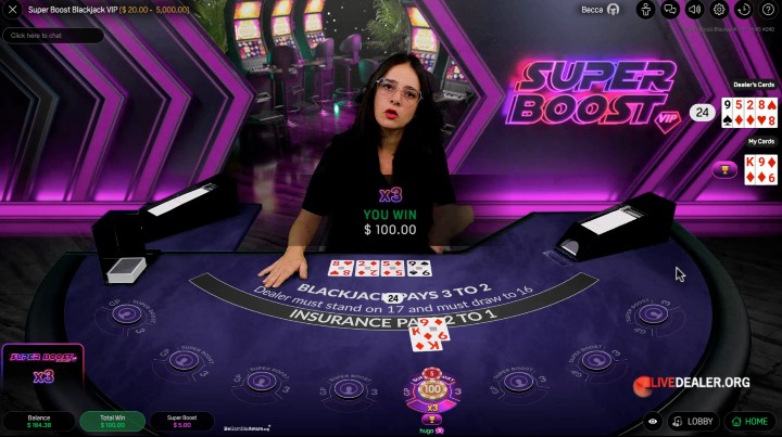 Super Boost Blackjack super boost win