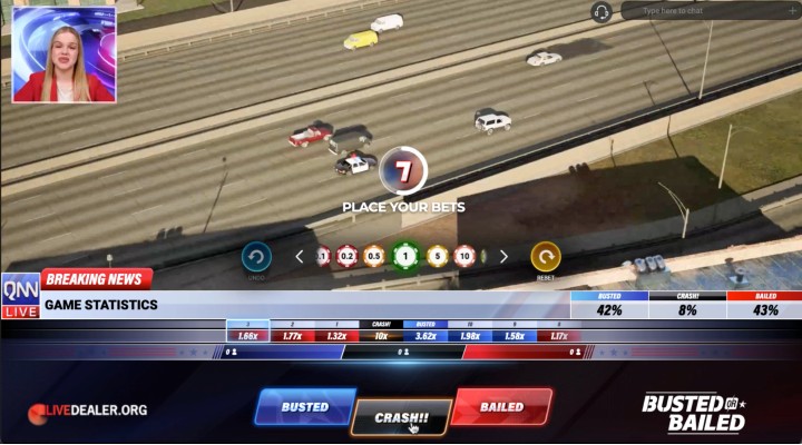 play at 888 Busted or Bailed place bets