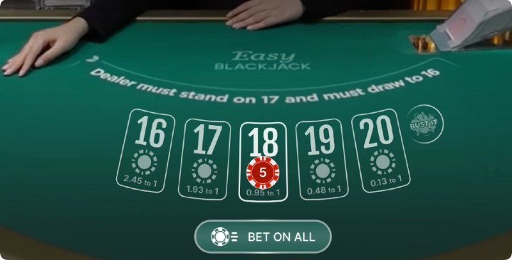 Easy Blackjack the bets