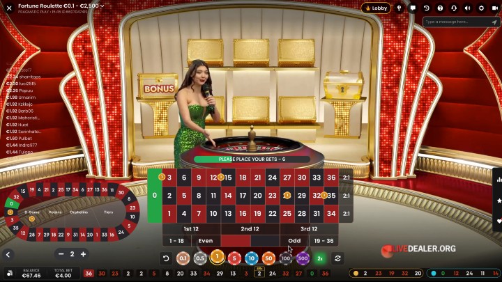 play at 888 Fortune Roulette place bets