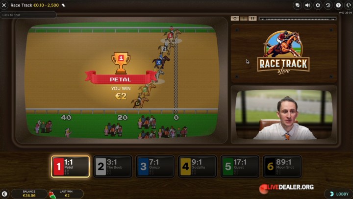 Evolution race track win