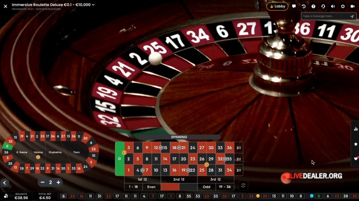 Immersive Roulette Deluxe slomo