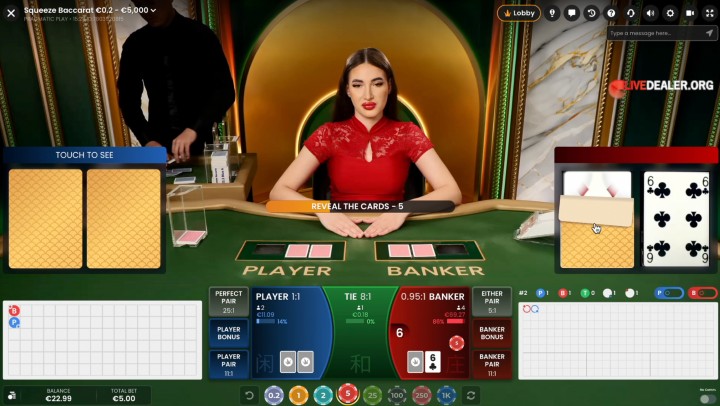 Squeeze Baccarat banker squeeeze