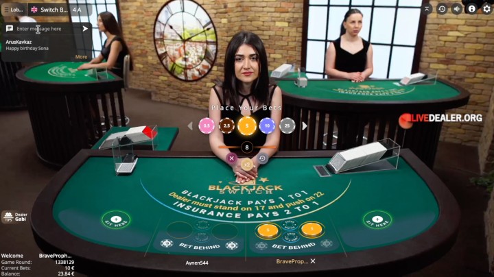Creedroomz switch blackjack place bets