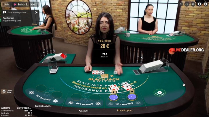Creedroomz switch blackjack win