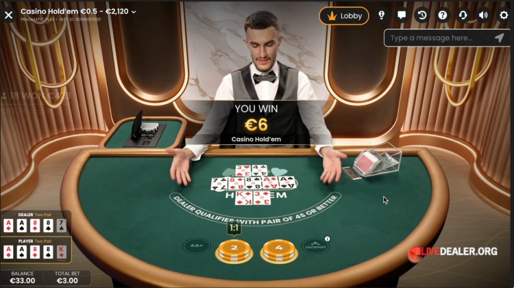 Pragmatic Casino Holdem result