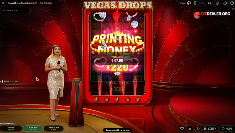 Vegas Drops bonus round