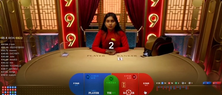 Always 9 baccarat place bets