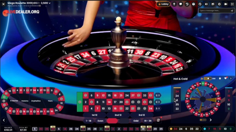 Mega roulette 3000 ball launch
