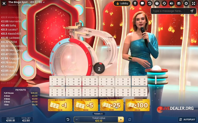 Bingo Spot buy tickets