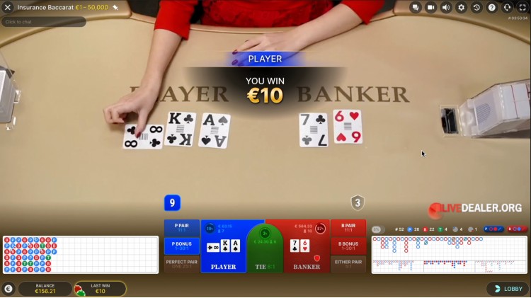 Insurance Baccarat loss push