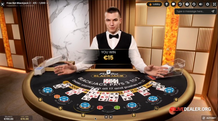 Pragmatic Free Bet Blackjack free double payout