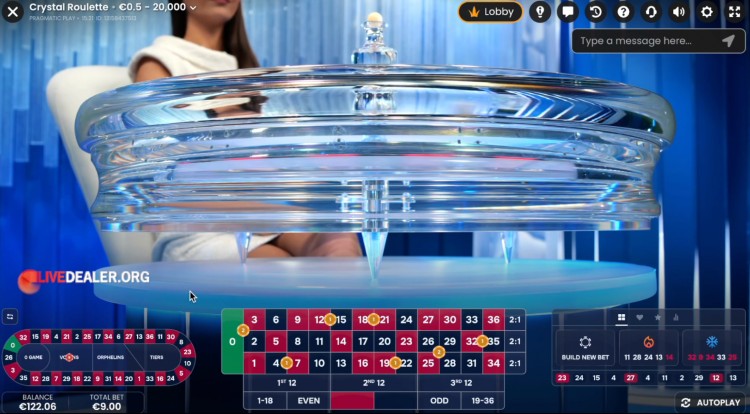 Crystal Roulette spin
