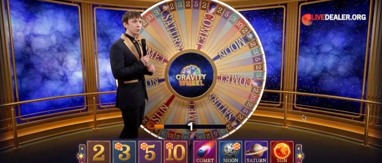 Gravity Wheel place bets