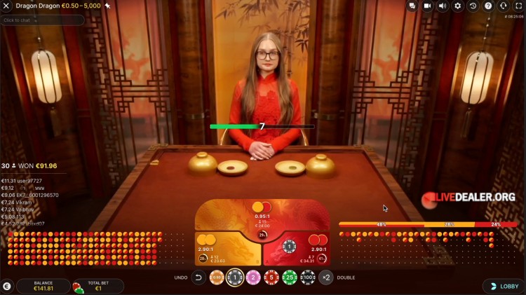 play at 888 Dragon Dragon place bets