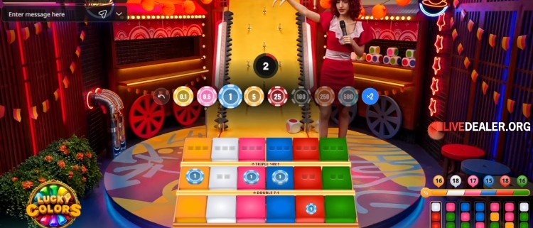 Lucky Colors place bets