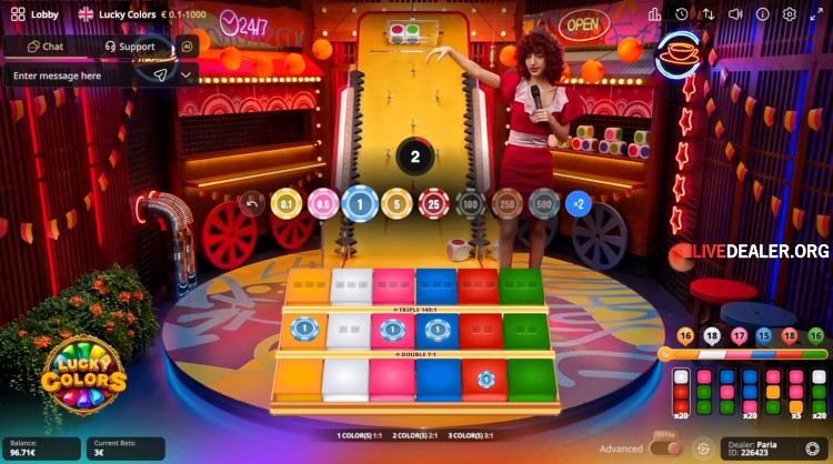 Lucky Colors place bets