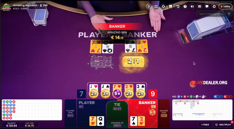 Amazing Baccarat Amazing banker win
