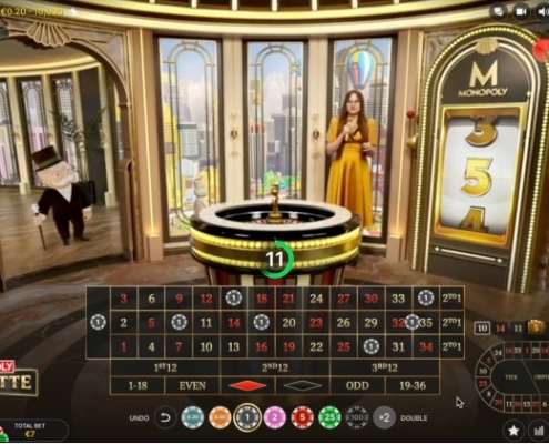 Monopoly Roulette place bets
