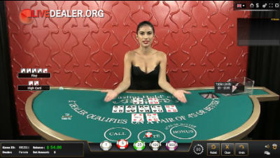 5Dimes live Casino Hold'em poker