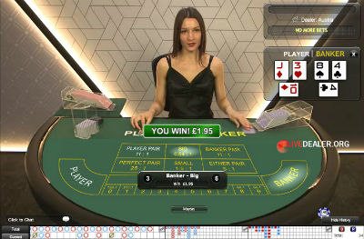 William Hill live baccarat