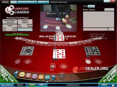 Lucky Live blackjack