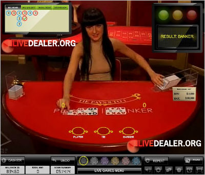 Evolution Gaming Live Baccarat Action View