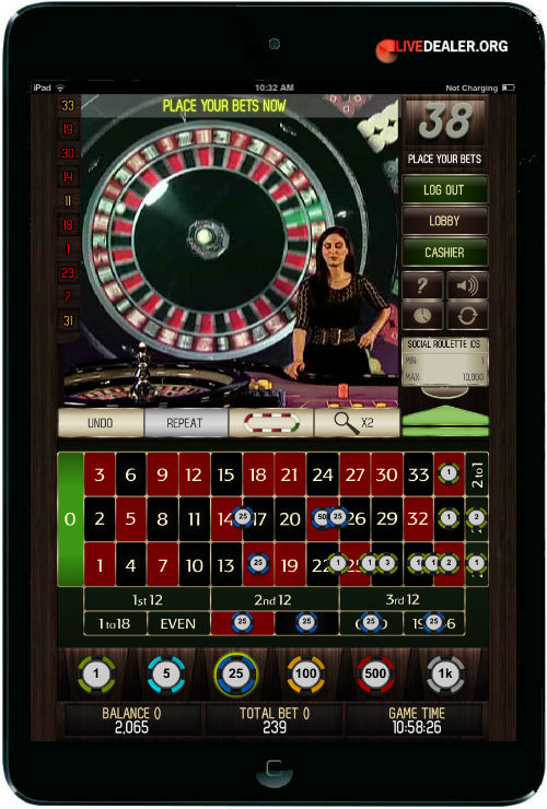 Smart Live Casino iPad roulette