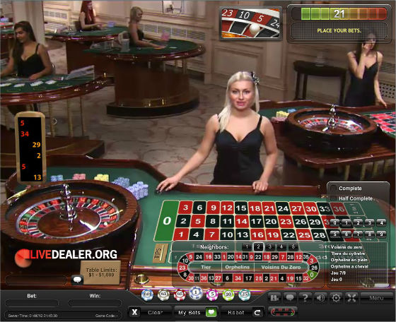 Playtech Euro studio live roulette