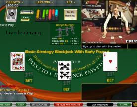 Basic Strategy Blackjack with Early Payout